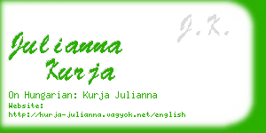 julianna kurja business card